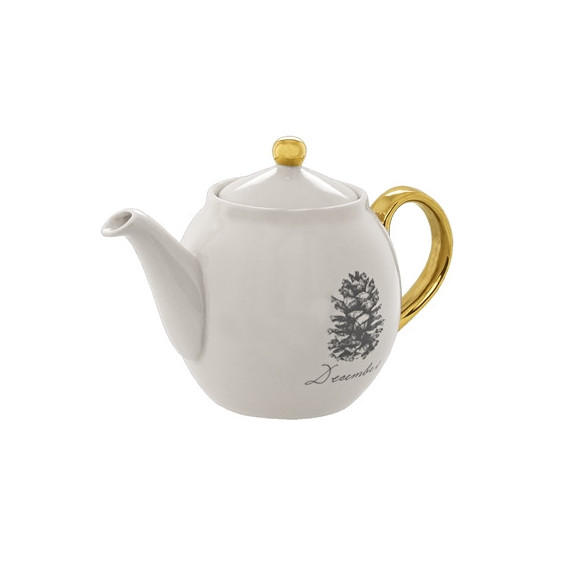 Maria Teapot, White, Stoneware Bloomingville