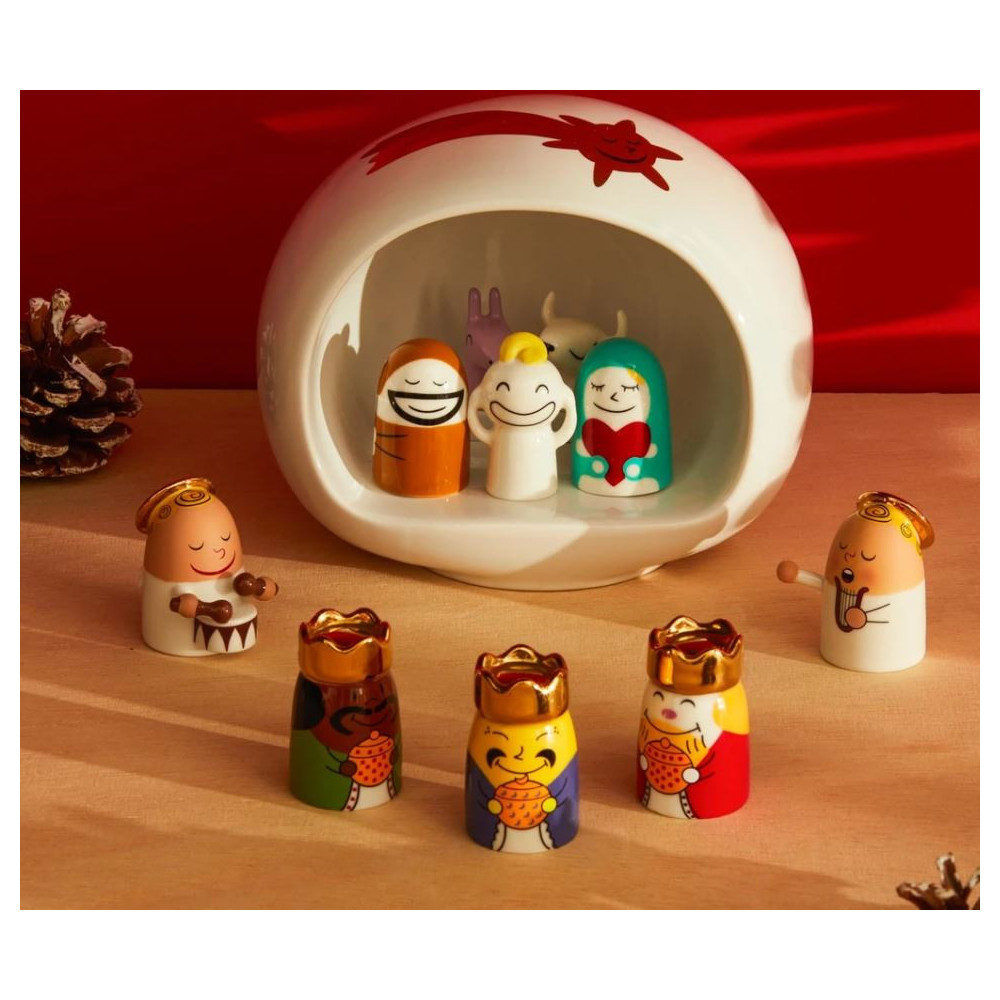 Crèche Presepe blanche 10 santons - Alessi - Inspirations d'Intérieurs