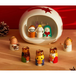 Crèche Presepe blanche 10 santons - Alessi - Inspirations d'Intérieurs