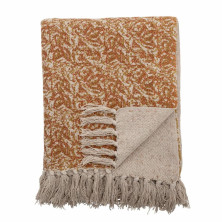 Plaid coton recyclé Throw Brown -  Bloomingville - Inspirations d'Intérieurs