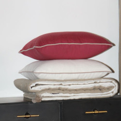 Coussin en Lin 40x60 cm Framboise made in france - Inspirations d'Intérieurs