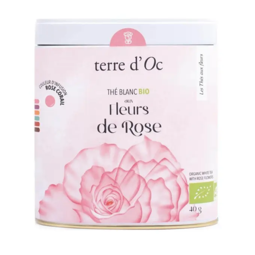 Thé Blanc à la Rose Terre D'oc - Inspirations d'Intérieurs