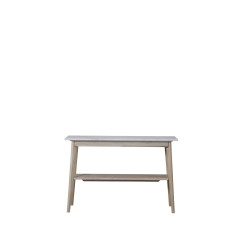 Console Ellie H80xW35xL120 cm bois et marbre blanc - Inspirations d'Intérieurs