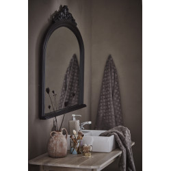 Petit miroir Hélène H108xW91 cm noir - Inspirations d'Intérieurs