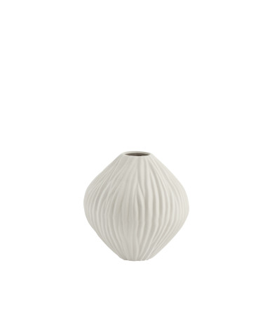 Vase décoratif Esmia H21 cm. Blanc cassé - Inspirations d'Intérieurs