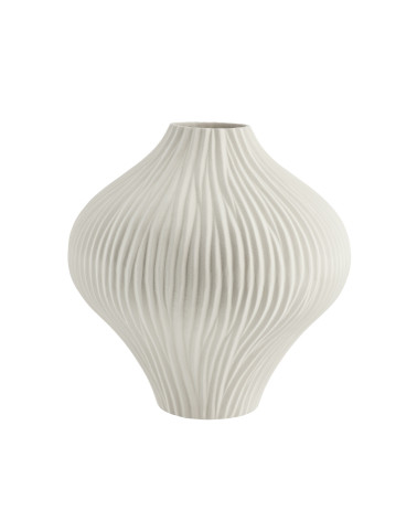 Vase décoratif Esmia H34.5 cm. Blanc cassé - Inspirations d'Intérieurs
