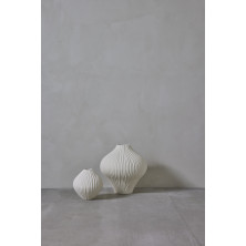 Vase décoratif Esmia H34.5 cm. Blanc cassé - Inspirations d'Intérieurs