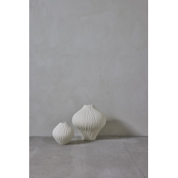 Vase décoratif Esmia H34.5 cm. Blanc cassé - Inspirations d'Intérieurs