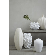 Vase Sannia 25 x 35H x 25 cm blanc Taille Moyenne - Inspirations d'Intérieurs