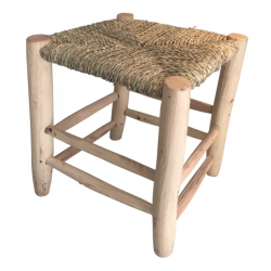 Tabouret paille marocain - Inspirations d'Intérieurs